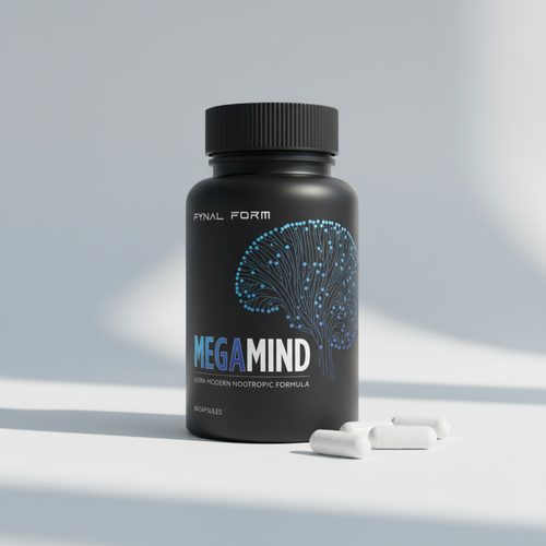 MegaMind nootropic brain supplement bottle by Fynal Form Nutrition