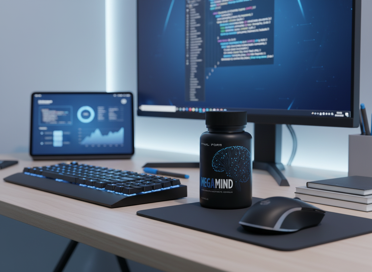 MegaMind premium nootropic formula bottle by Fynal Form Nutrition